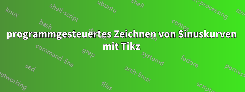 programmgesteuertes Zeichnen von Sinuskurven mit Tikz