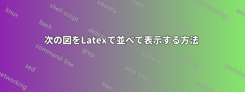 次の図をLatexで並べて表示する方法