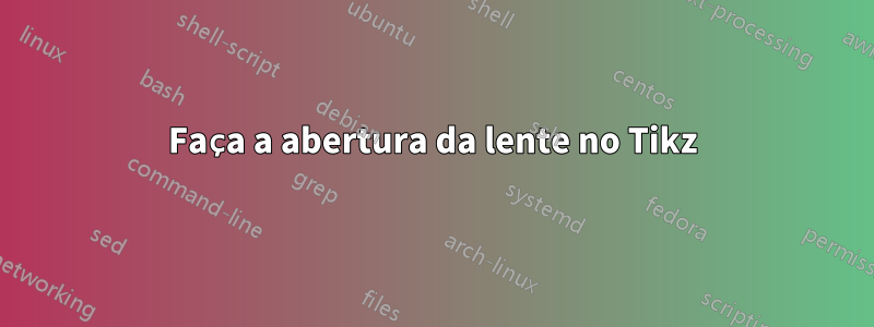 Faça a abertura da lente no Tikz