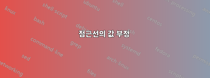 점근선의 값 부정