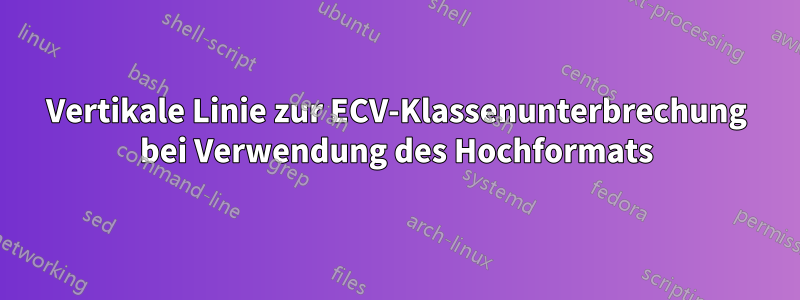 Vertikale Linie zur ECV-Klassenunterbrechung bei Verwendung des Hochformats