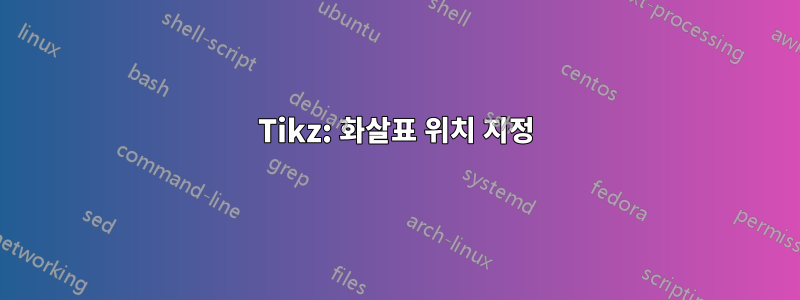 Tikz: 화살표 위치 지정