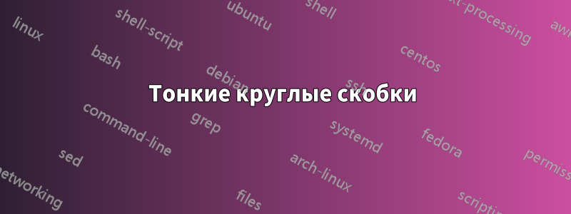 Тонкие круглые скобки