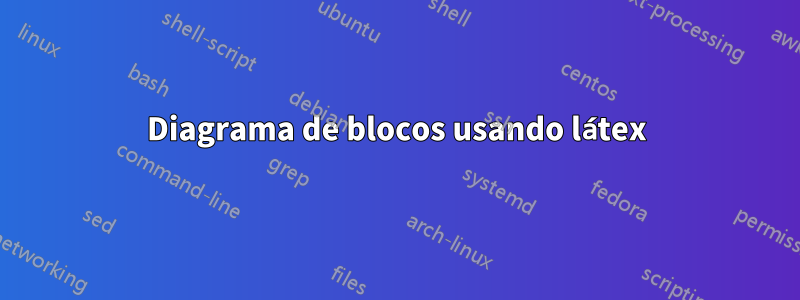 Diagrama de blocos usando látex