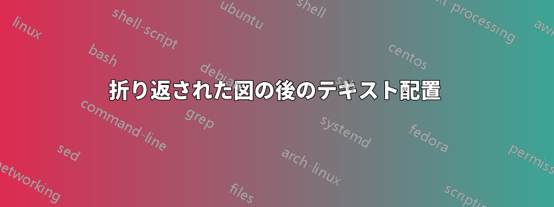 折り返された図の後のテキスト配置