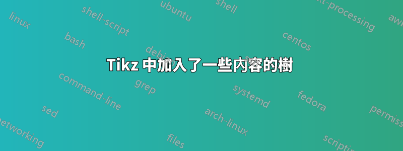 Tikz 中加入了一些內容的樹