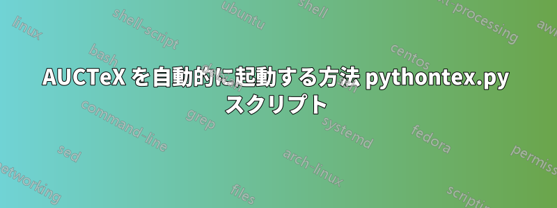 AUCTeX を自動的に起動する方法 pythontex.py スクリプト