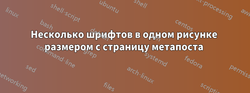 Несколько шрифтов в одном рисунке размером с страницу метапоста