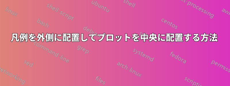 凡例を外側に配置してプロットを中央に配置する方法