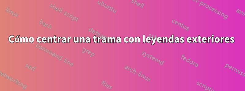 Cómo centrar una trama con leyendas exteriores