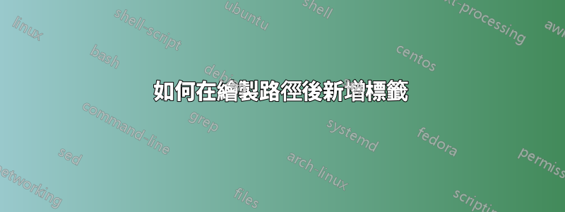 如何在繪製路徑後新增標籤