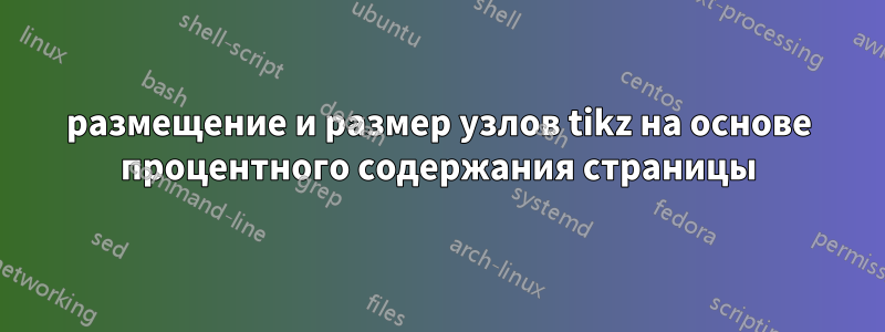 размещение и размер узлов tikz на основе процентного содержания страницы