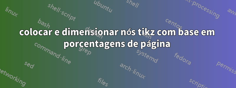 colocar e dimensionar nós tikz com base em porcentagens de página