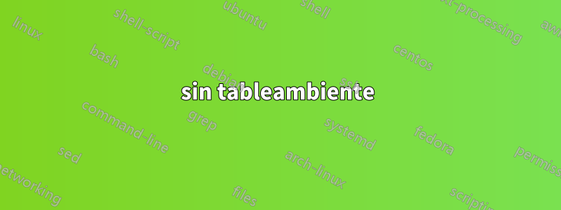 sin tableambiente