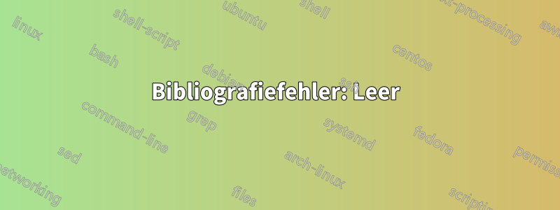 Bibliografiefehler: Leer 