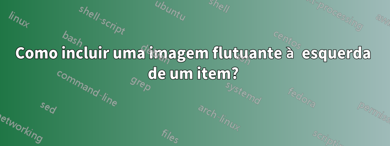 Como incluir uma imagem flutuante à esquerda de um item?