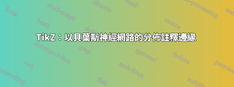 TikZ：以貝葉斯神經網路的分佈註釋邊緣