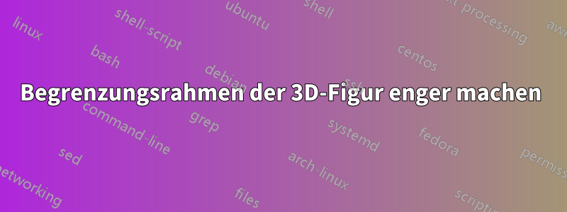 Begrenzungsrahmen der 3D-Figur enger machen