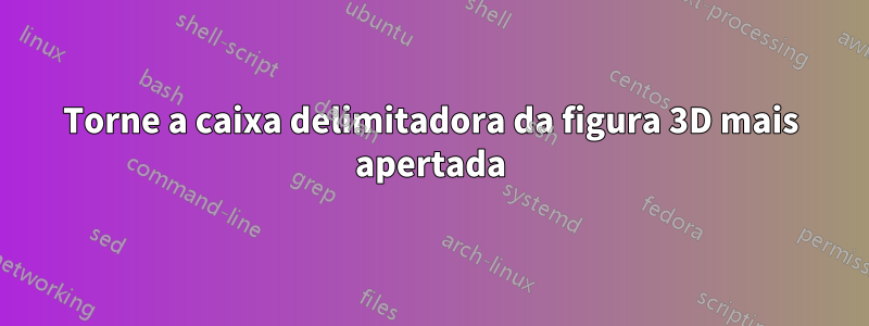 Torne a caixa delimitadora da figura 3D mais apertada