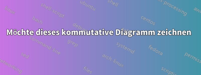 Möchte dieses kommutative Diagramm zeichnen 