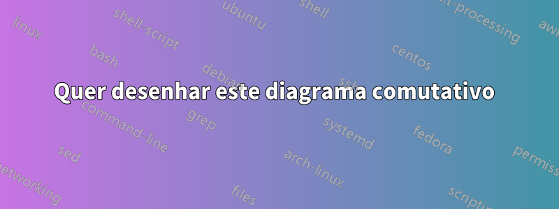 Quer desenhar este diagrama comutativo 