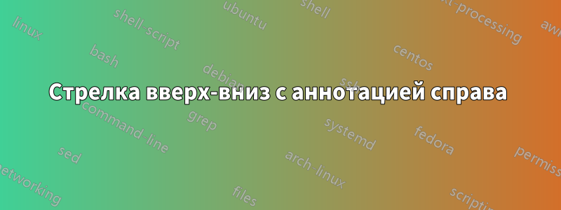 Стрелка вверх-вниз с аннотацией справа