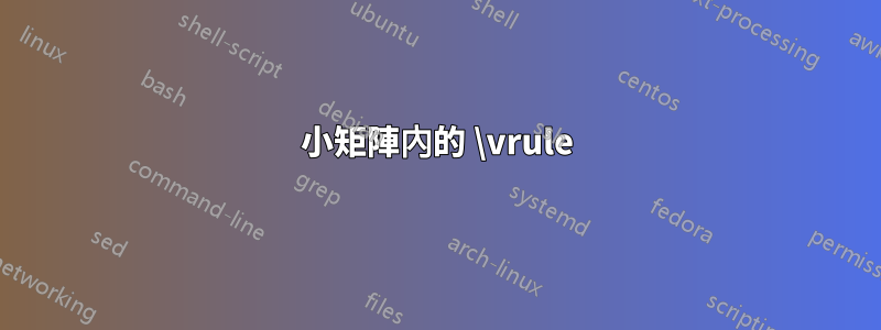 小矩陣內的 \vrule