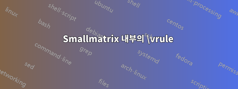 Smallmatrix 내부의 \vrule