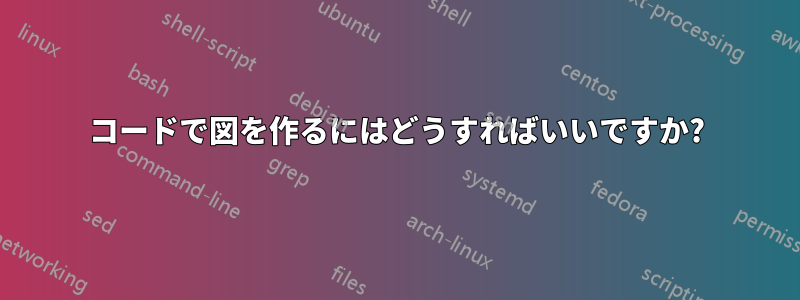 コードで図を作るにはどうすればいいですか?