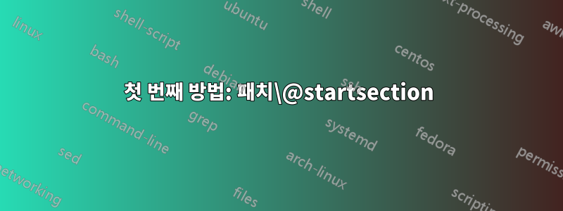 첫 번째 방법: 패치\@startsection