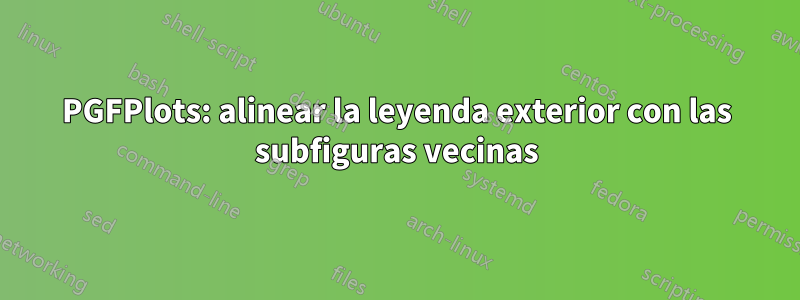 PGFPlots: alinear la leyenda exterior con las subfiguras vecinas