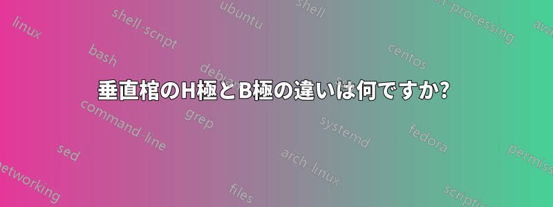 垂直棺のH極とB極の違いは何ですか?