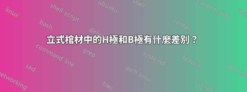 立式棺材中的H極和B極有什麼差別？