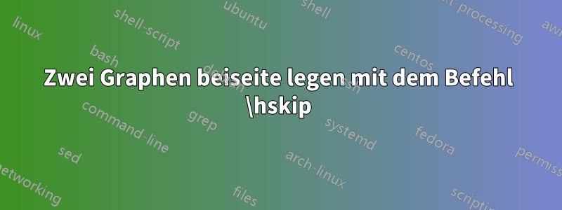 Zwei Graphen beiseite legen mit dem Befehl \hskip