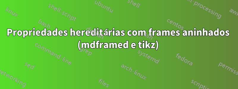 Propriedades hereditárias com frames aninhados (mdframed e tikz)