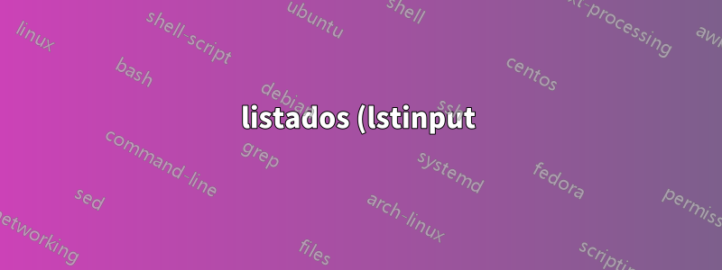 listados (lstinput) no funcionan en tabularx