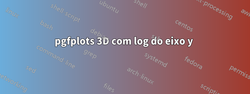 pgfplots 3D com log do eixo y