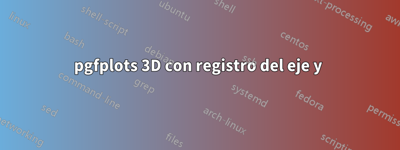 pgfplots 3D con registro del eje y