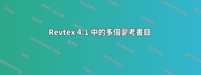 Revtex 4.1 中的多個參考書目