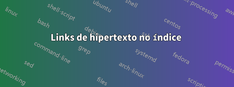 Links de hipertexto no índice