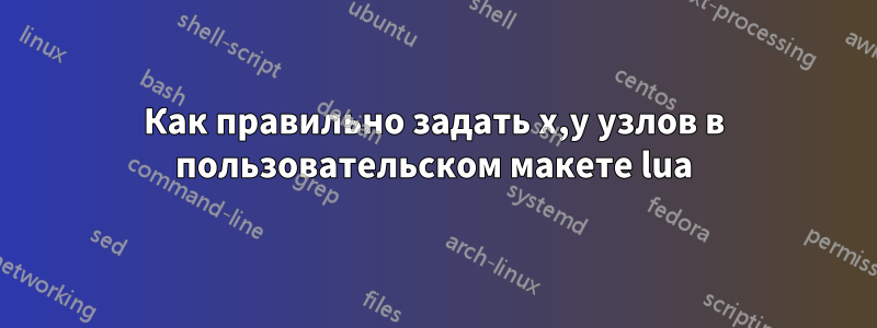 Как правильно задать x,y узлов в пользовательском макете lua