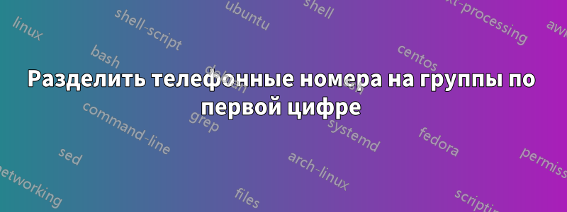 Разделить телефонные номера на группы по первой цифре