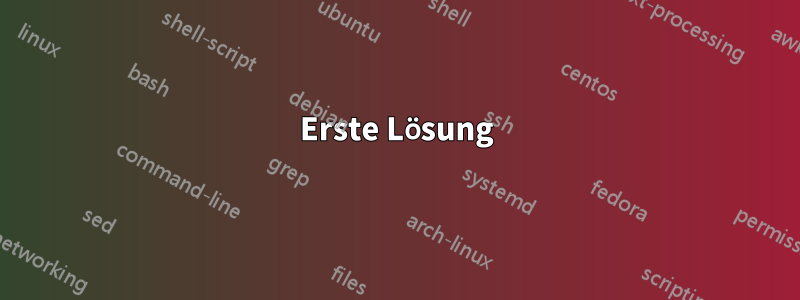 Erste Lösung