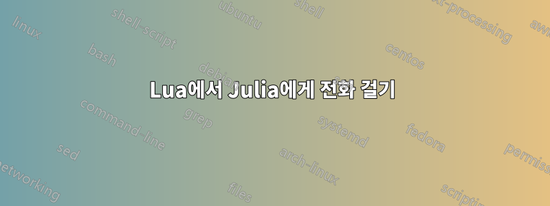 Lua에서 Julia에게 전화 걸기