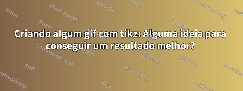 Criando algum gif com tikz: Alguma ideia para conseguir um resultado melhor?