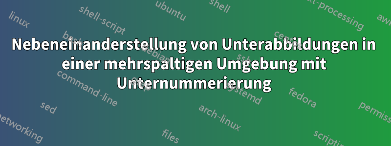 Nebeneinanderstellung von Unterabbildungen in einer mehrspaltigen Umgebung mit Unternummerierung