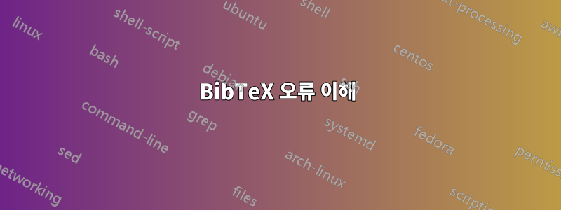 BibTeX 오류 이해