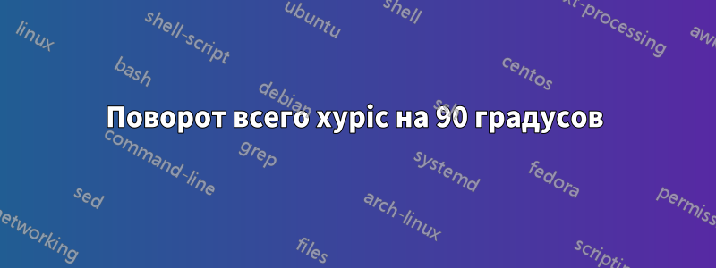 Поворот всего xypic на 90 градусов