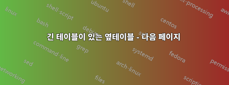 긴 테이블이 있는 옆테이블 - 다음 페이지