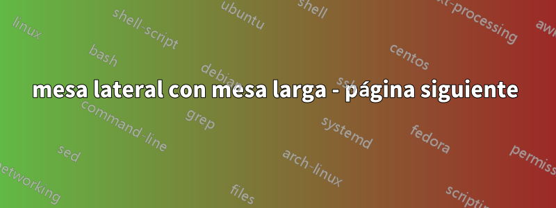 mesa lateral con mesa larga - página siguiente